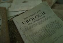An old german medical textbook on urology.